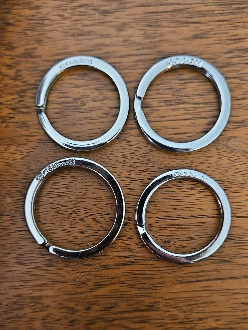 Coach 3 Silver Key Rings, Brighton 1 Key Ring